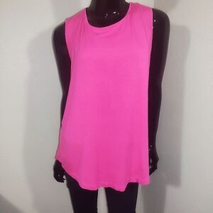 JM Collection Pink Sleeveless Relaxed Tank Top #F
